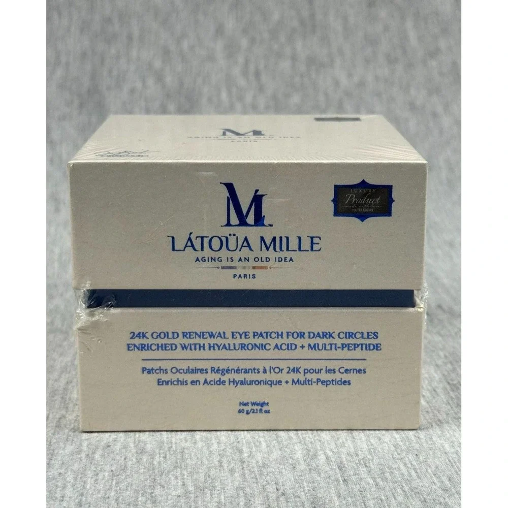 Latoua Mille 24K Gold Renewal Eye Patches Dark Circles Hyaluronic‎ Acid New